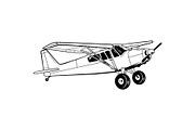 STOL bush aircraft in flight, a Transportation Illustration by LogosDen (Thumbnail 1 of 3)