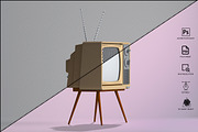 Retro Tv Mockup Pack, a Household Mockup by GraphicVil (Thumbnail 5 of 23)