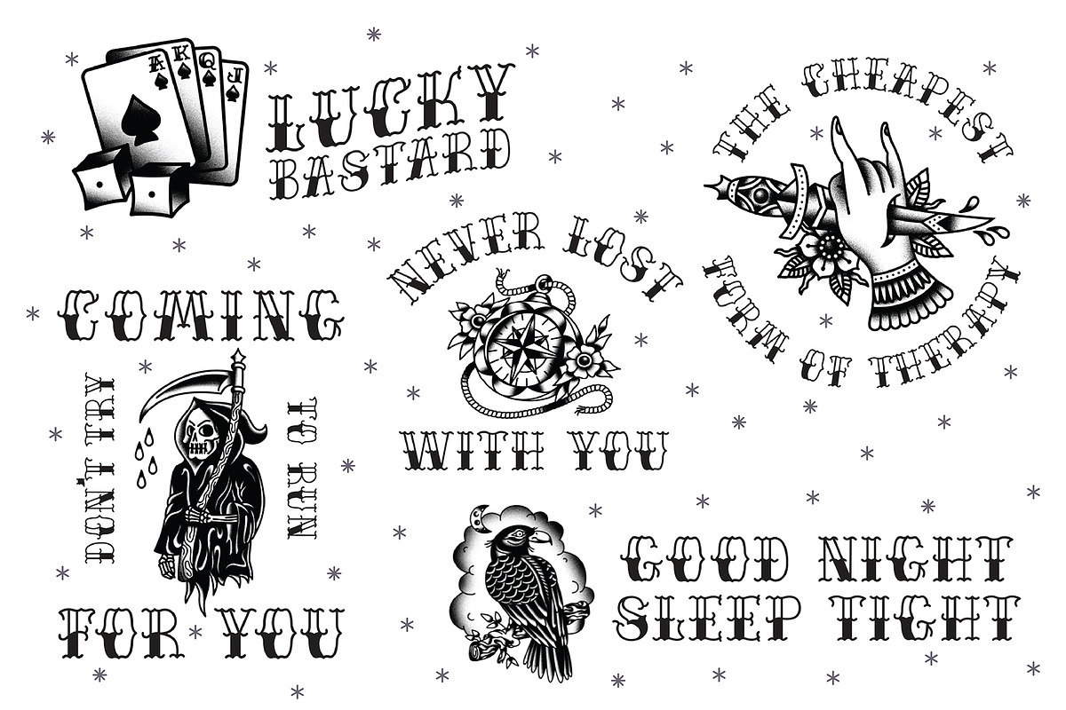 Tattooed Raven, a Blackletter Font by Dead Moose Studio (Photo 8 of 11)
