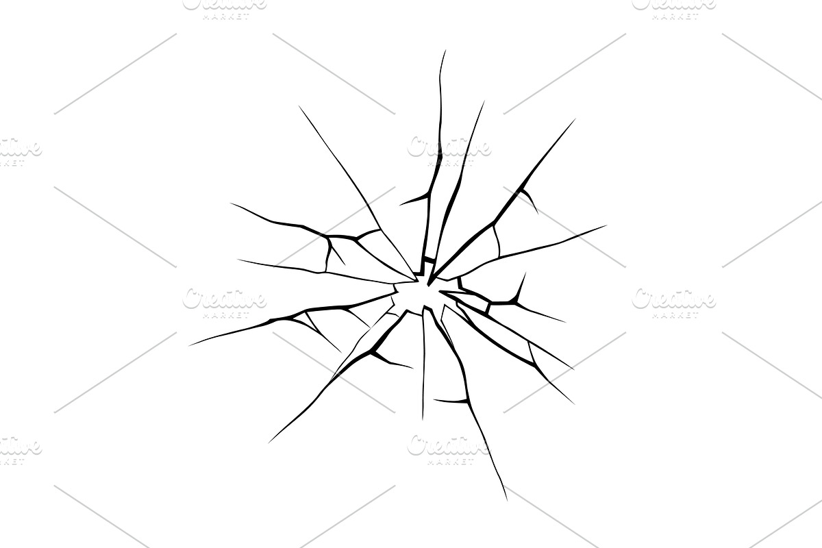 Glass crack broken texture, a Texture Illustration by Things for designers