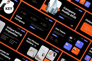 Company Profile Keynote PPT, a Presentation Template by graphicook