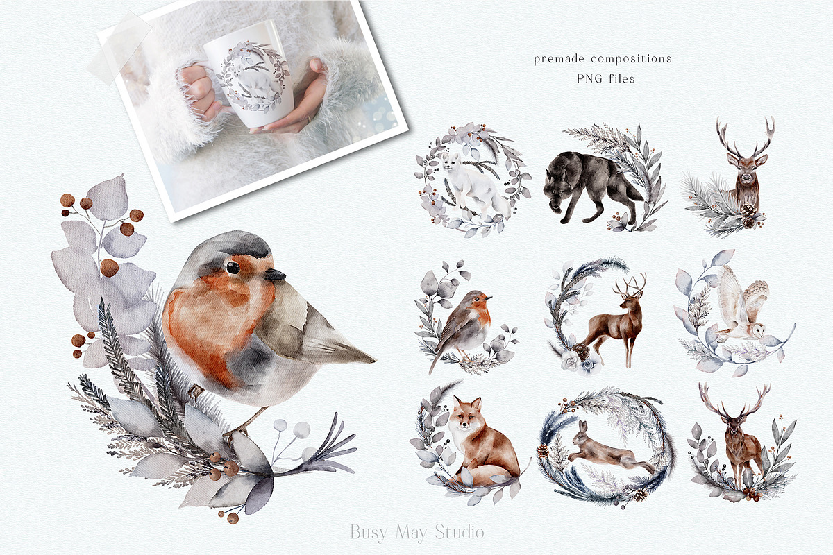 The Ultimate Winter Collection, an Animal Illustration by Busy May Studio (Photo 5 of 14)