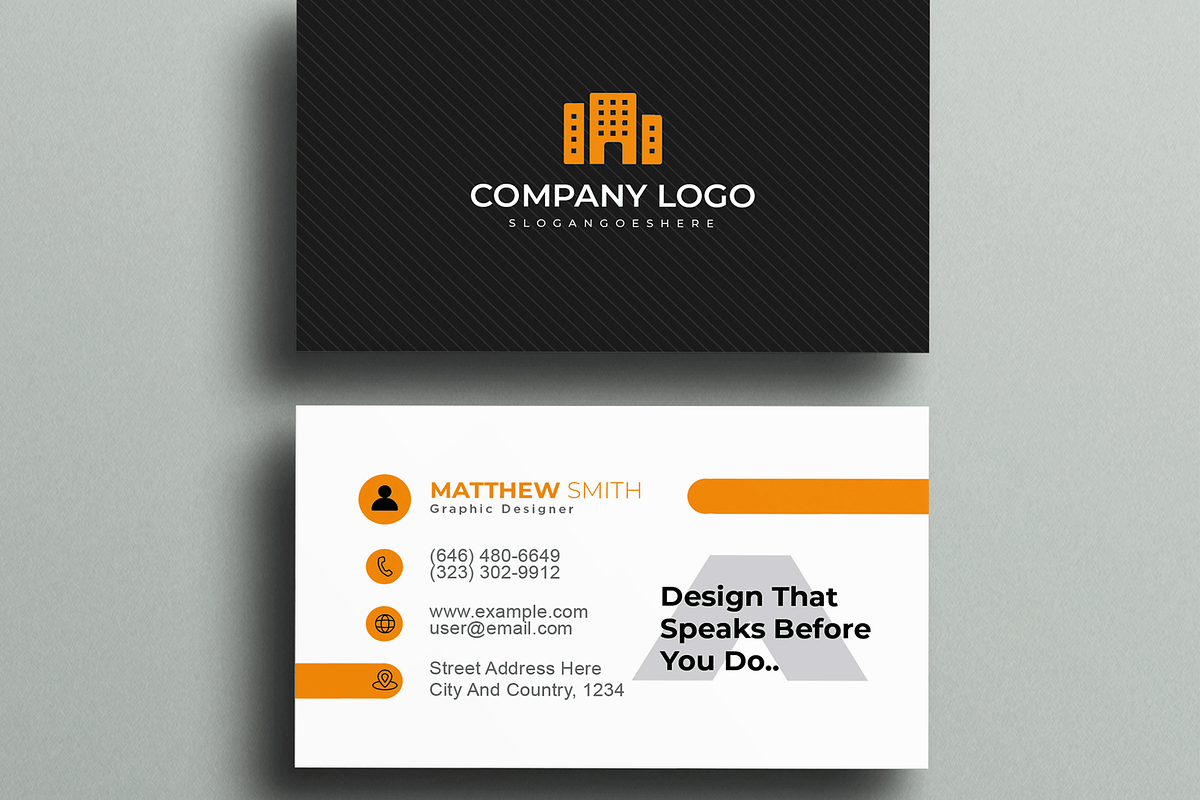 Modern Clean Corporate Business Card, a Business Card Template by MightyDesign (Photo 3 of 6)