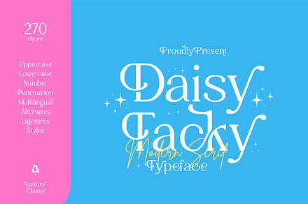 Daisy Tacky - Display Serif Font
