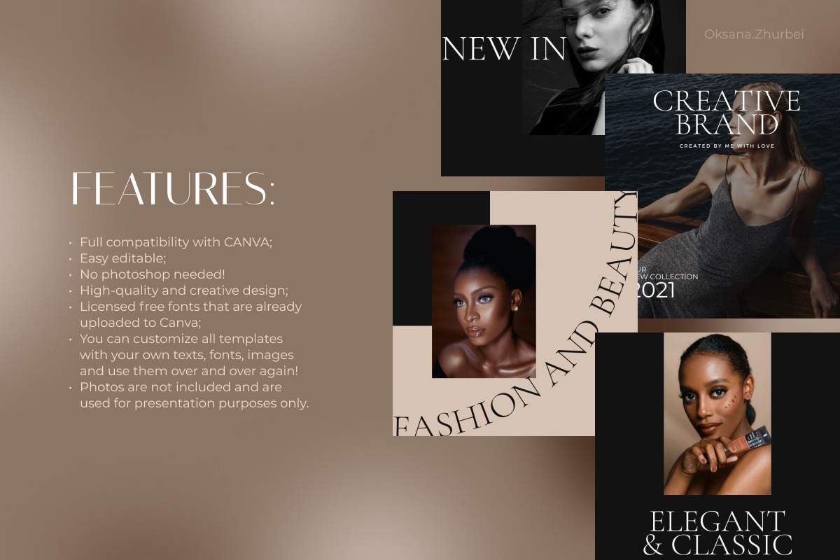 BUNDLE 3 in 1 - for elegant Insta, a Social Media Template by Make It Yours Lab. (Photo 9 of 17)