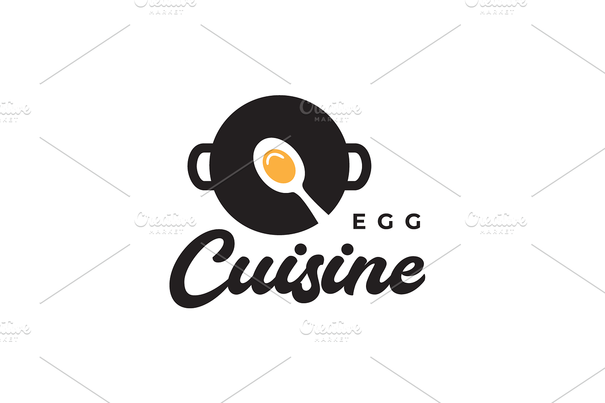 pan cooking egg cuisine food logo, a Branding & Logo Template by devastd