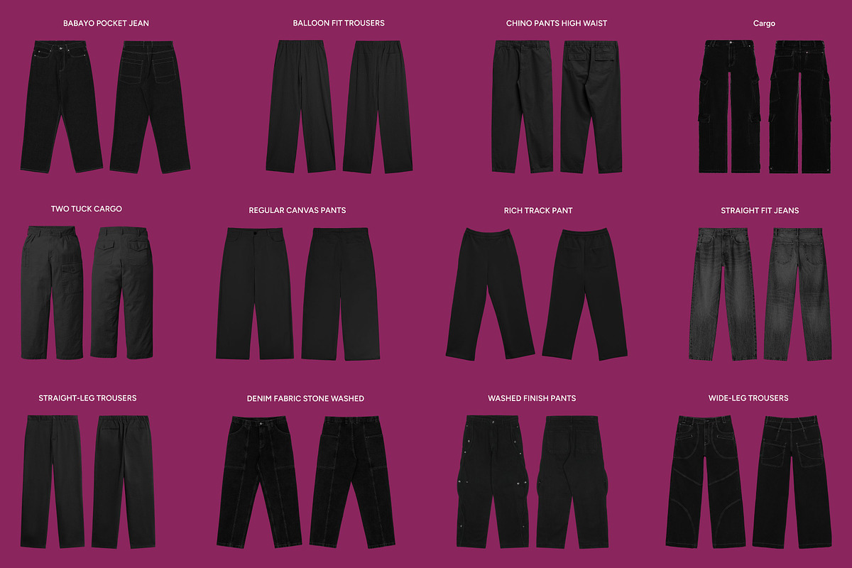 100 Realistic Streetwear Bundle, a Bottom Mockup by AtelierDuVow (Photo 8 of 10)
