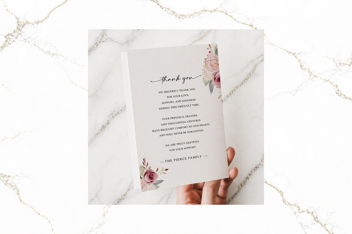 Funeral Bifold Program Canva FR008, a Brochure Template by TyphoonStudio (Photo 4 of 9)