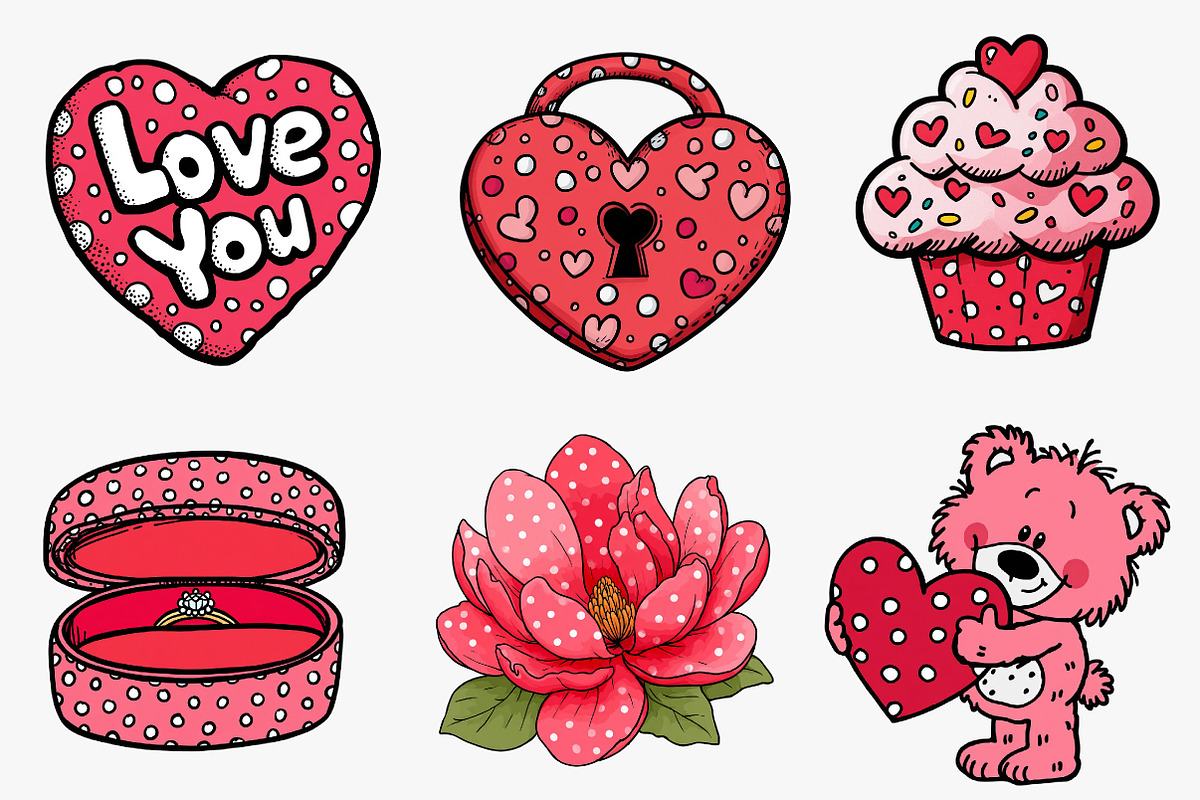 Valentine's Day Clipart, an Illustration by CreationArt (Photo 3 of 5)