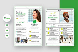 Digital Studio Flyer Canva Template, a Flyer Template by artbart