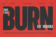 TRT Burn Bold Condensed Sans, a Sans Serif Font by truetype (Thumbnail 1 of 15)