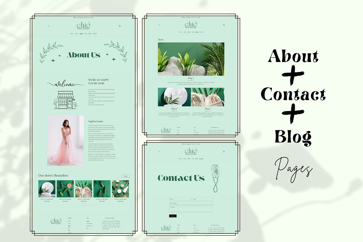 Aesthetic Green Shopify Theme, a Templates & Theme by DaisyStudio (Photo 6 of 10)