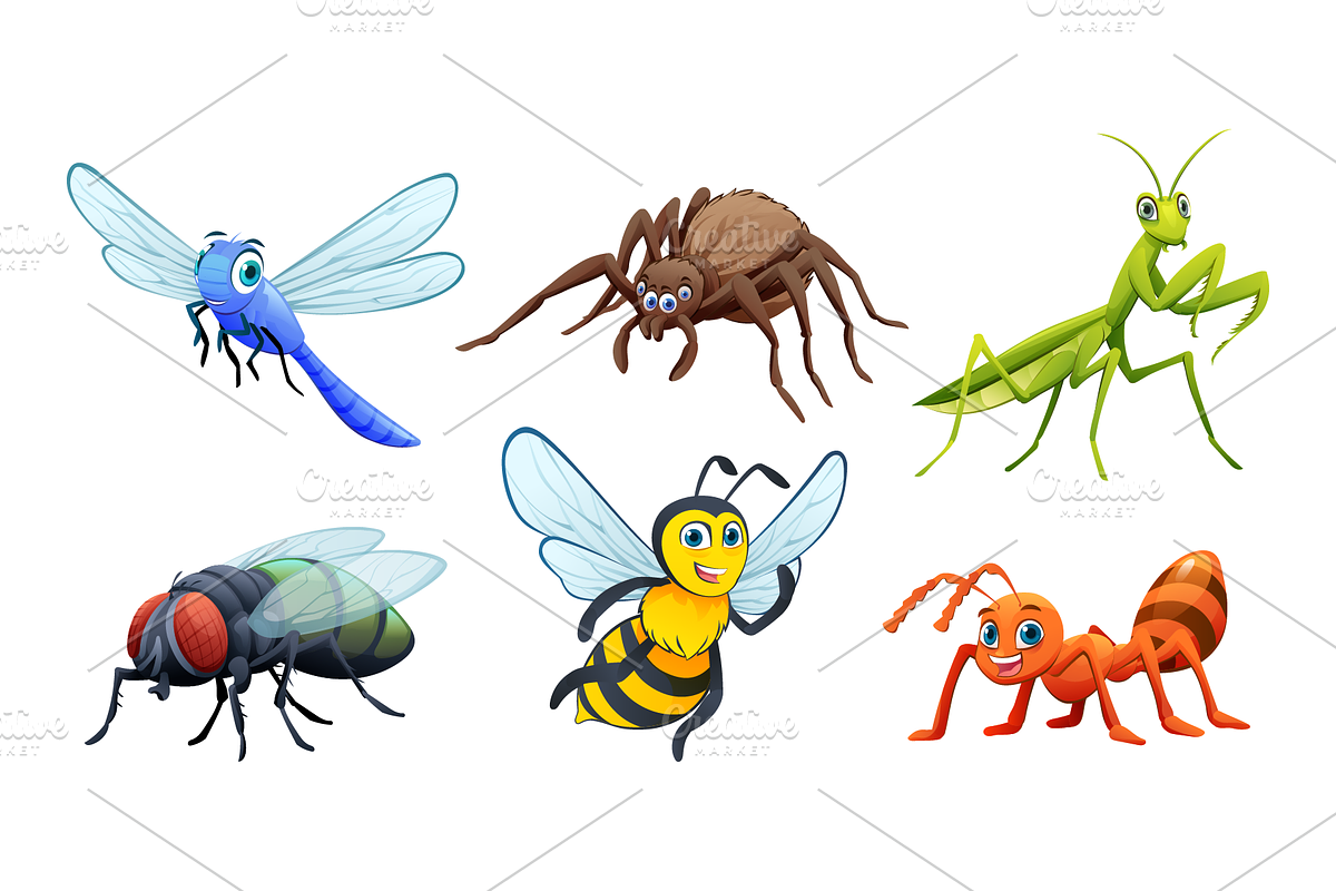 Cute Insect Cartoon Illustration Set, an Animal Illustration by YG Studio (Photo 2 of 4)