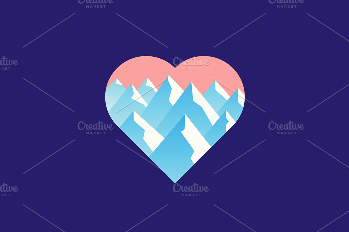 Love Mountains Badge, an Illustration by tetiana.svirska (Photo 3 of 4)