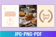 300 Recipe Journal Prompts, a Stationery Template by Designmela01 (Thumbnail 2 of 4)