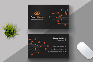 Technology Business Card Layout