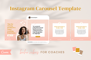 Boho Coach Instagram Carousel Canva