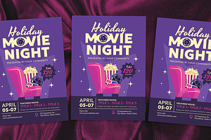 Fun Movie Night Flyer, a Flyer Template by Gumico Studio.