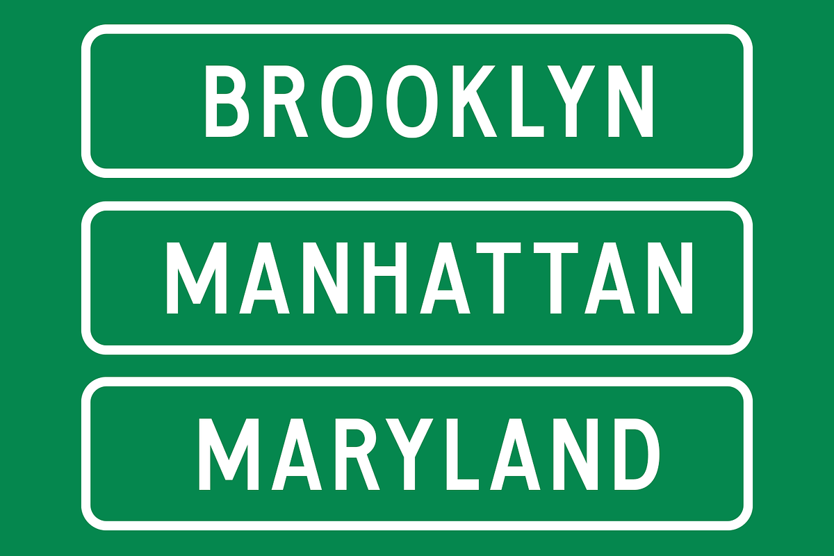Roadway Country - Highway Font, a Sans Serif Font by Viswell (Photo 4 of 10)