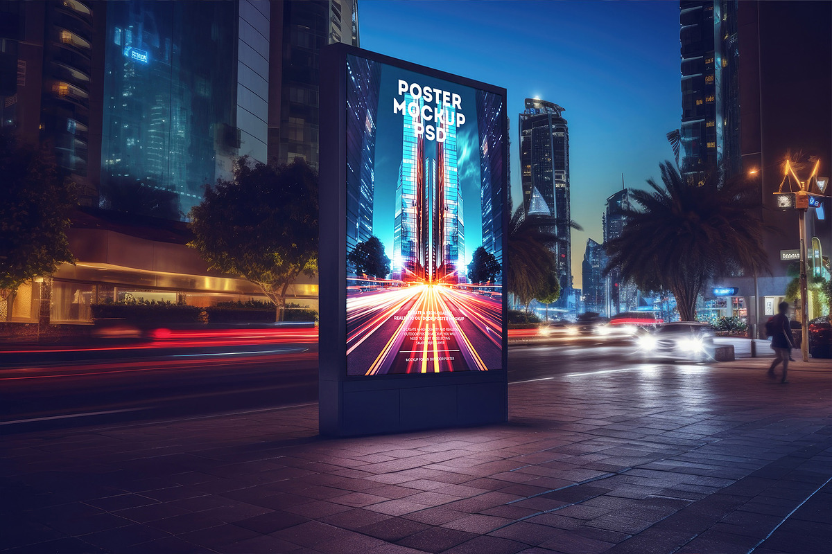 20 Street Poster and Banner Mockups, an Advertising Mockup by optimism (Photo 7 of 21)