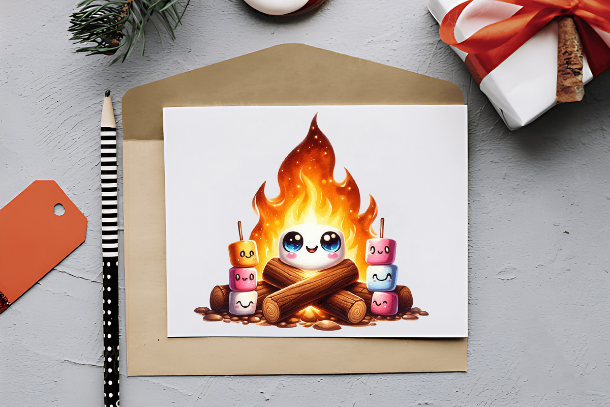 Kawaii Camping Clipart, an Illustration by RobertsArt (Photo 7 of 7)