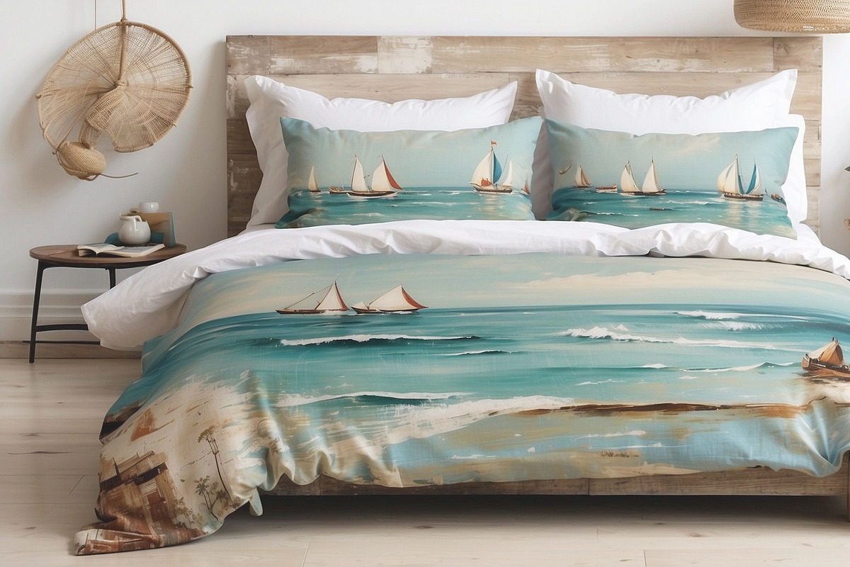 Seascape Oil Painting 'Sailboat', a Background Graphic by by creative paper (Photo 7 of 16)
