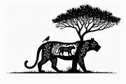 Beautiful Cheetah Silhouette Vector, an Illustration by Amazin_art (Thumbnail 2 of 21)