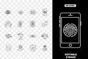 AI Machine Learning Outline Icons, an Emoji Icon by Unique Design Team (Thumbnail 2 of 3)