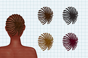 African American hairstyles clipart, an Illustration by Illustrator Space (Thumbnail 6 of 9)