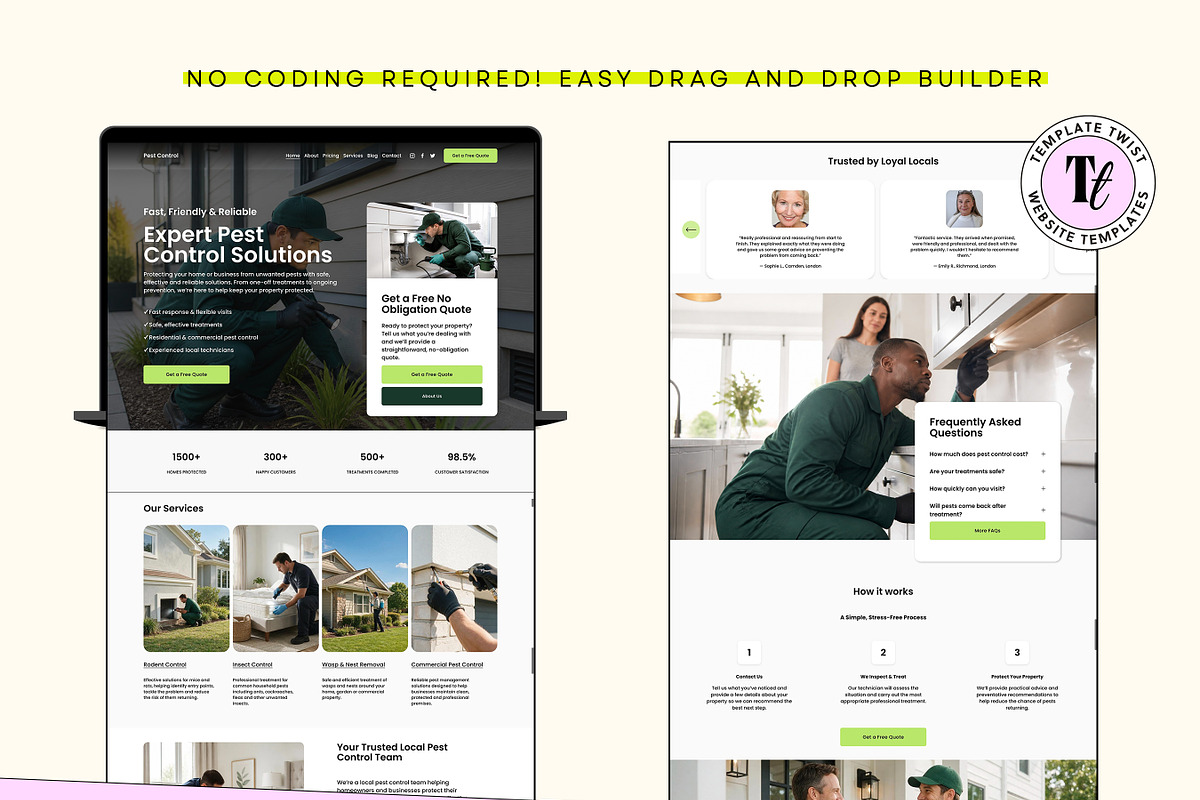 Pest Control Squarespace Template, a Squarespace Template by Template Twist Shop (Photo 7 of 9)