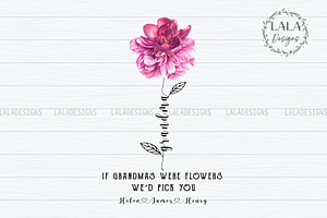 Grandma Birth Month Flower Png