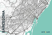 MAP SET - Black/Turquoise - 15 Maps, a Graphic by MetroMaps (Thumbnail 2 of 16)