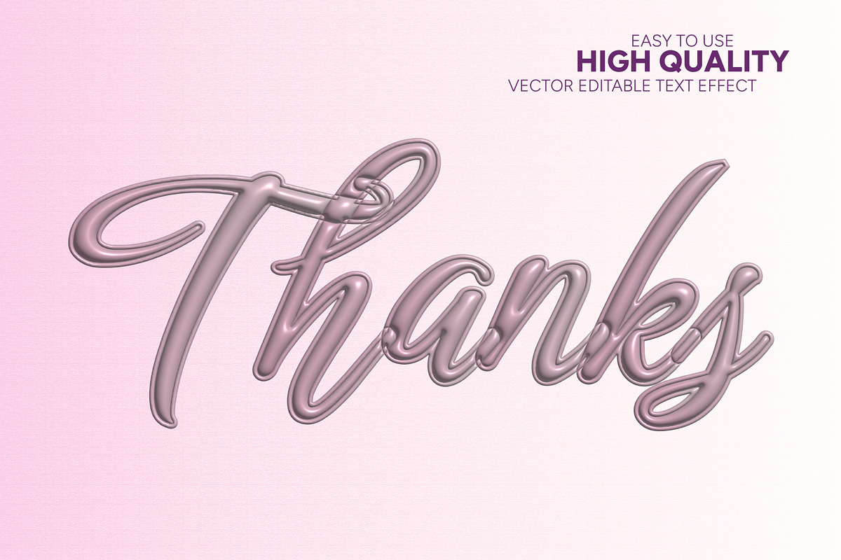 Thanks Text Effect Design, a Layer Style Add-On by CreativeShaper (Photo 1 of 2)