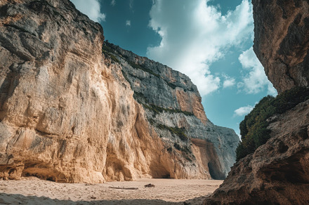 Stunning cliffs of Shipwreck Beach o, a Photo by Iftikhar Alam