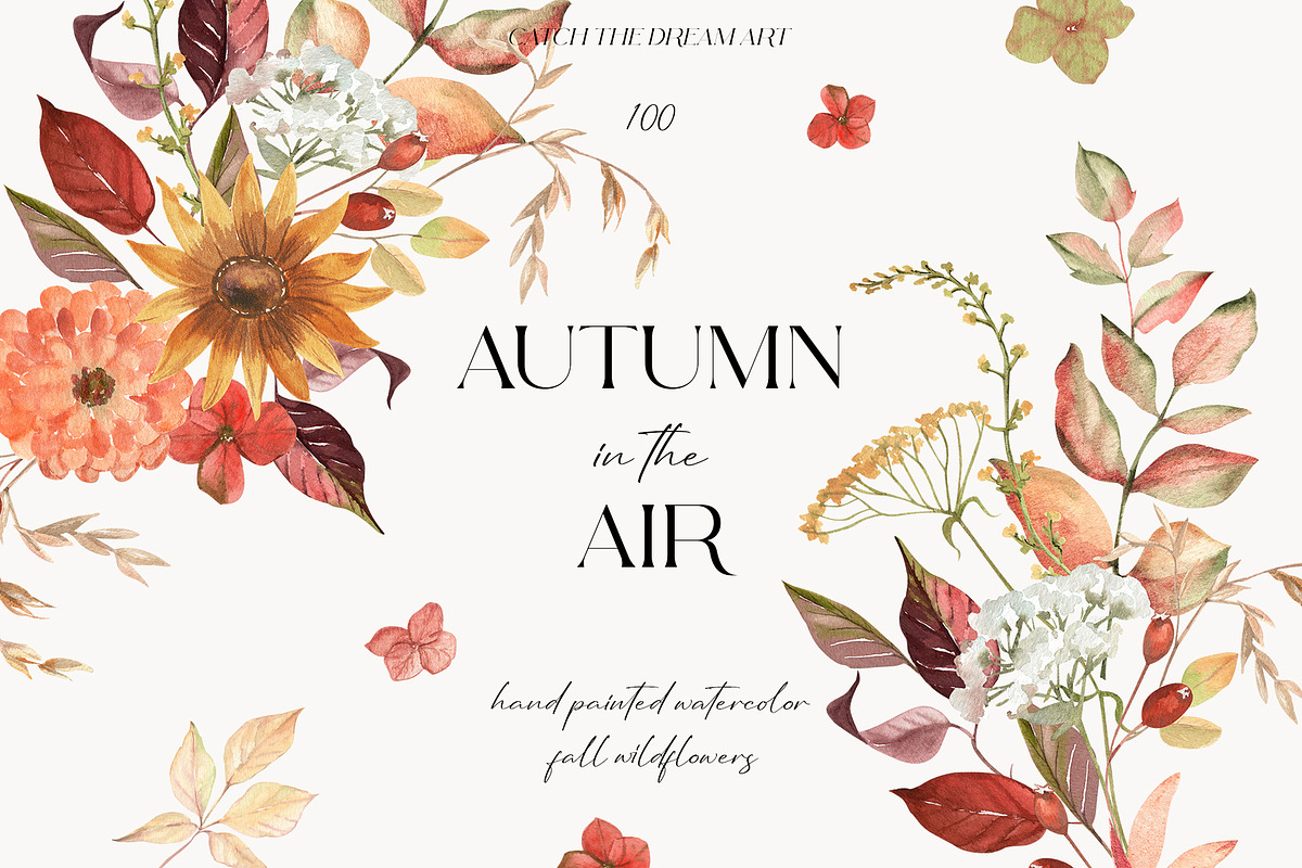 Autumn Air Delicate Fall Wildflowers, a Seasonal Illustration by Catch the Dream Art (Photo 1 of 14)