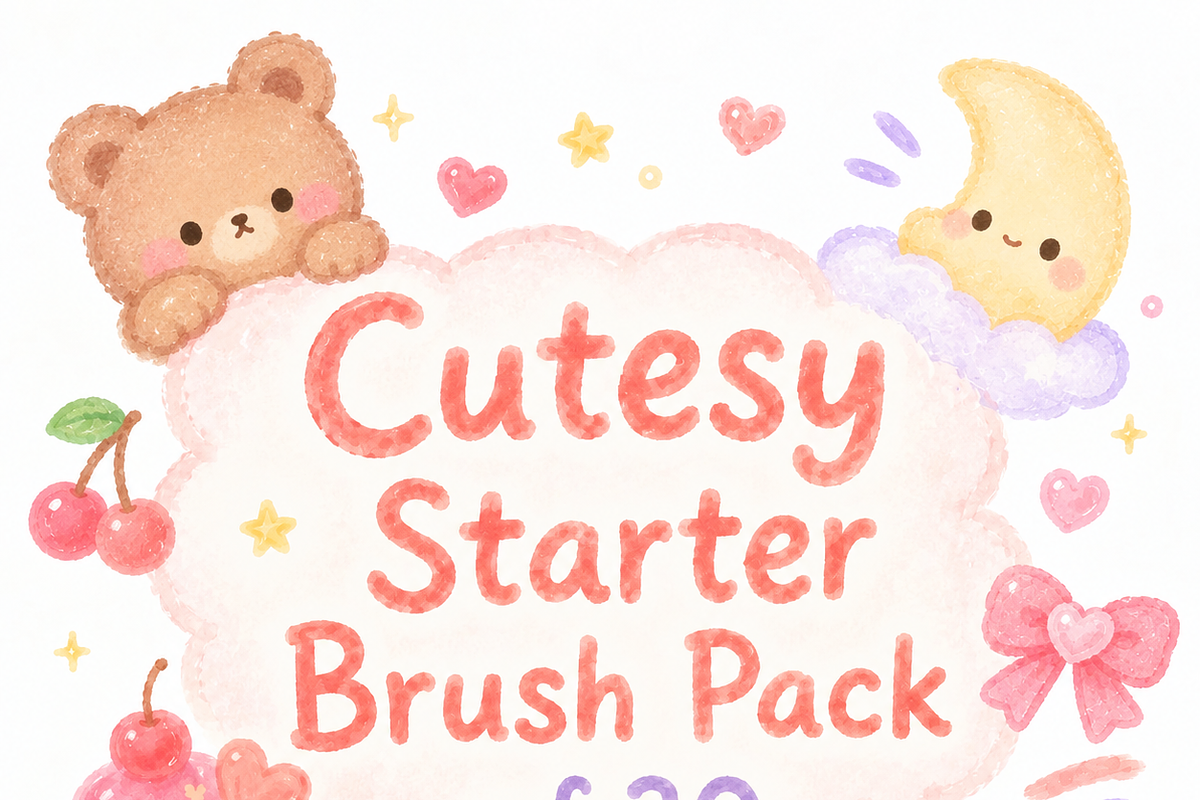 30+ Cute Crayone Procreate Brushes, a Brush Add-On by BeeRubby (Photo 1 of 7)