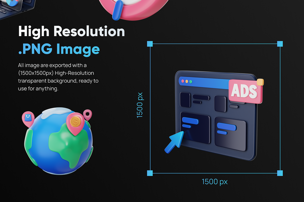 Marketly SEO & Marketing 3D Icon Set, an Object 3D Model by Illustraly Design (Photo 4 of 8)