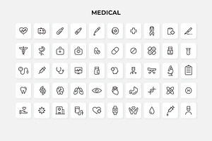 1000 Outline Icons Canva Bundle