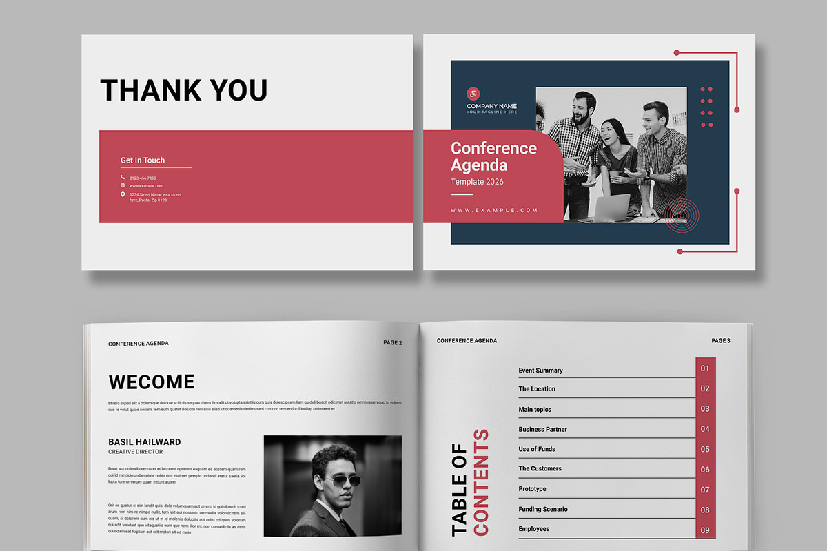 Conference Agenda Layout, a Brochure Template by ContestDesign (Photo 2 of 5)