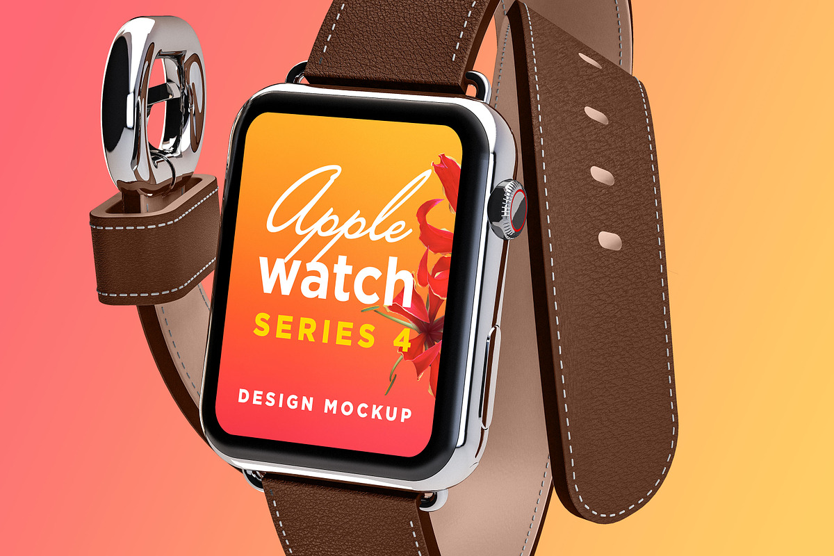 Apple Watch Design Mockup, a Wearable Device Mockup by illustrated (Photo 1 of 10)