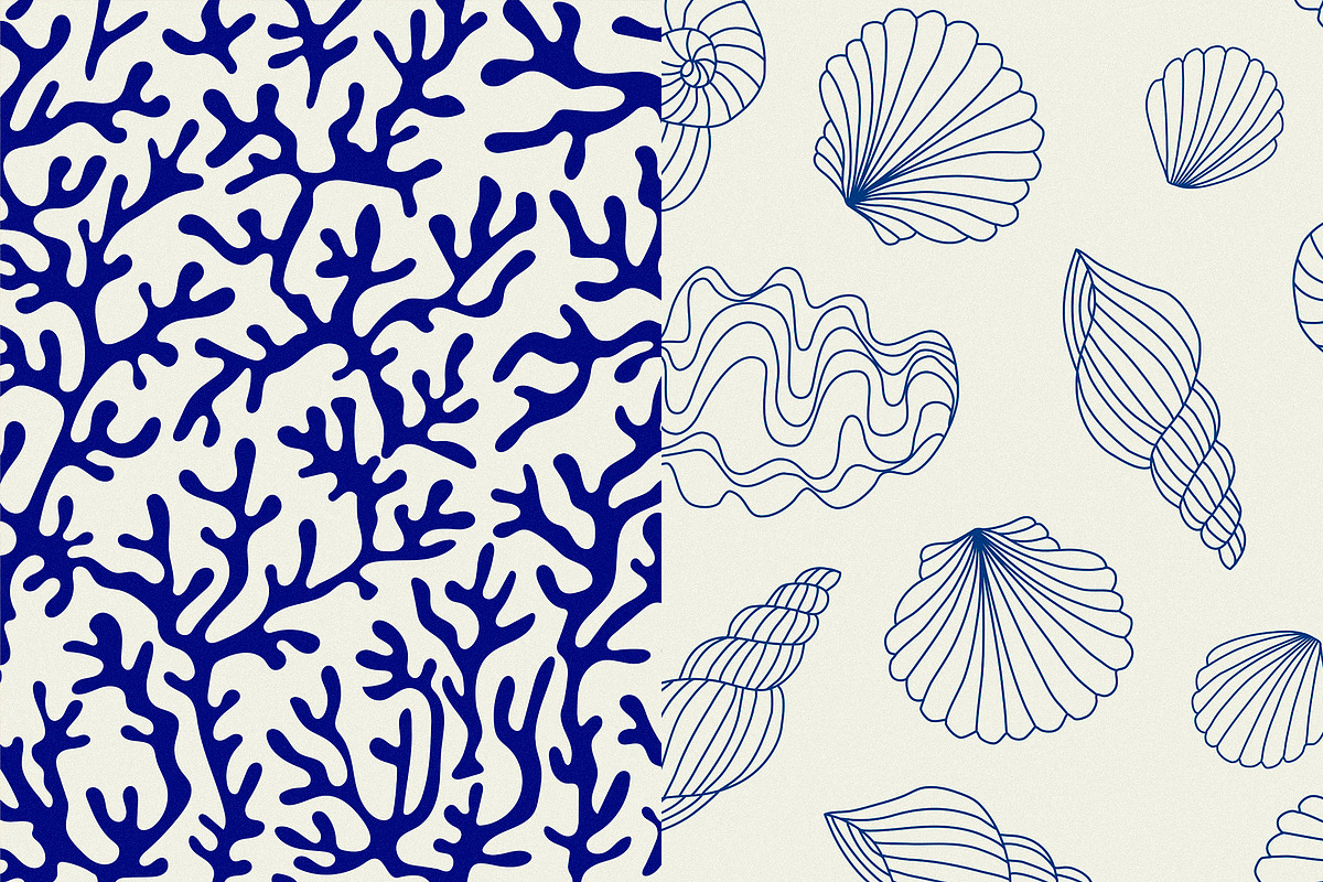 Seamless Corals Pattern Collection, a Pattern Graphic by Kokoshka (Photo 3 of 3)