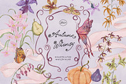 Autumn Whimsy Handpainted Florals, a Seasonal Illustration by SunnyAfternoons (Thumbnail 1 of 23)