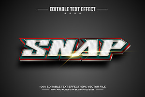 Snap editable text effect template