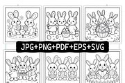 Bunny Friends Easter Coloring Book, a Seasonal Illustration by Ink Gallery (Thumbnail 2 of 8)