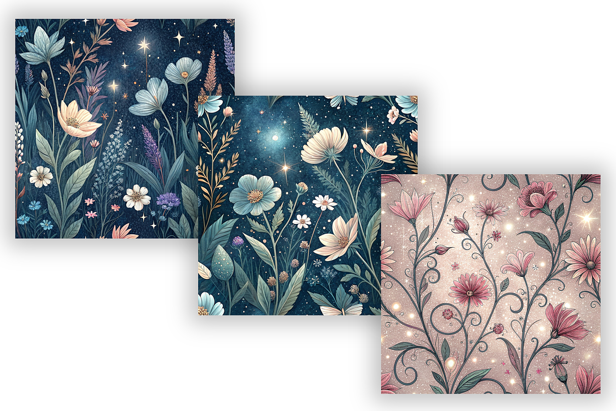 Whimsical Magical Wildflower Pattern, a Pattern Graphic by FloridPrintables (Photo 4 of 9)
