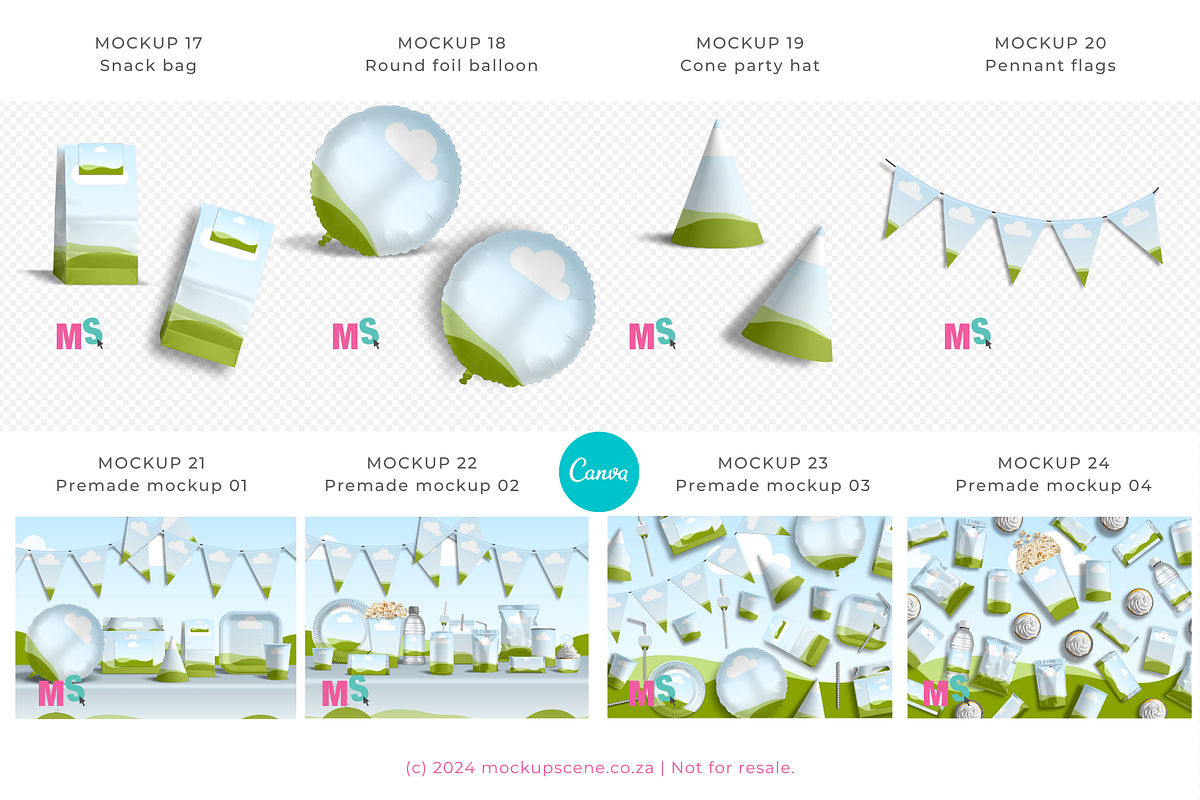 Party Printables Canva Mockup Set, a Packaging Mockup by Mockup Scene (Photo 6 of 12)
