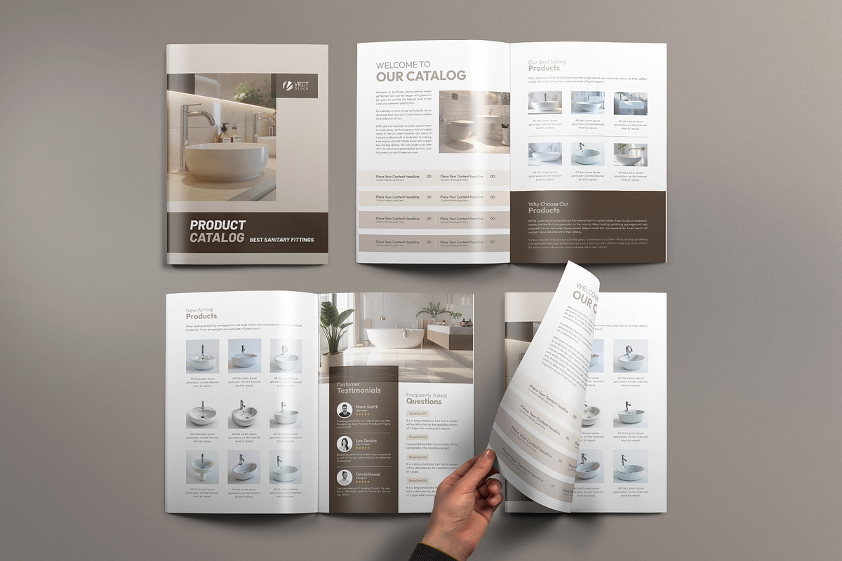 Basin and Sink Product Catalog, a Magazine Template by VectStock (Photo 1 of 5)