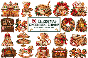 Vintage Christmas Gingerbread Bundle
