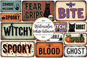 Vintage Rustic Halloween Sublimation, an Illustration by OK Design (Thumbnail 1 of 4)