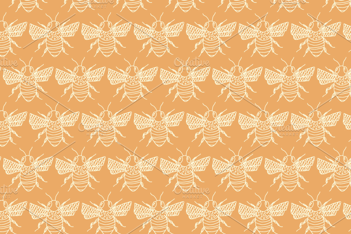 Honey Bee - Seamless Pattern Papers preview 5